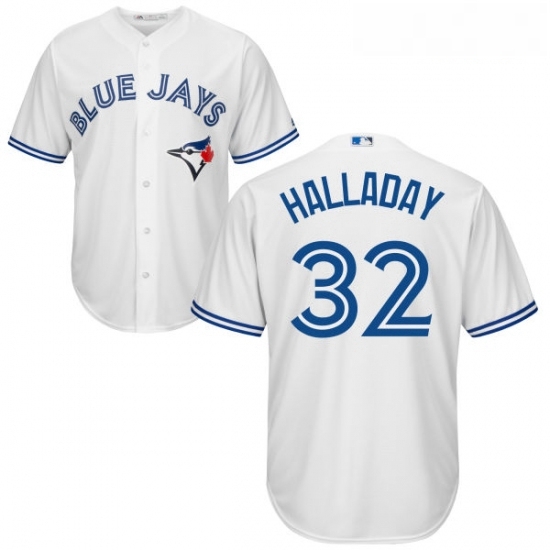 Youth Majestic Toronto Blue Jays 32 Roy Halladay Authentic White Home MLB Jersey Youth Majestic Toronto Blue Jays 32 Roy Halladay Authentic White Home MLB Jersey