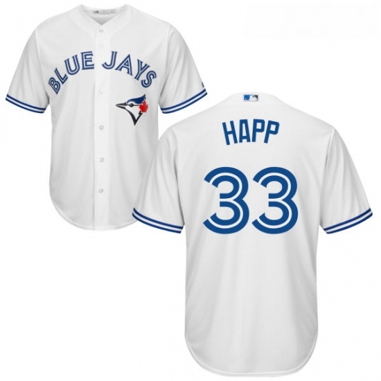 Youth Majestic Toronto Blue Jays 33 JA Happ Replica White Home MLB Jersey Youth Majestic Toronto Blue Jays 33 JA Happ Replica White Home MLB Jersey
