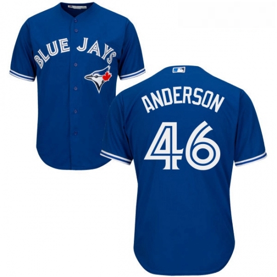 Youth Majestic Toronto Blue Jays 46 Brett Anderson Authentic Blue Alternate MLB Jersey Youth Majestic Toronto Blue Jays 46 Brett Anderson Authentic Blue Alternate MLB Jersey