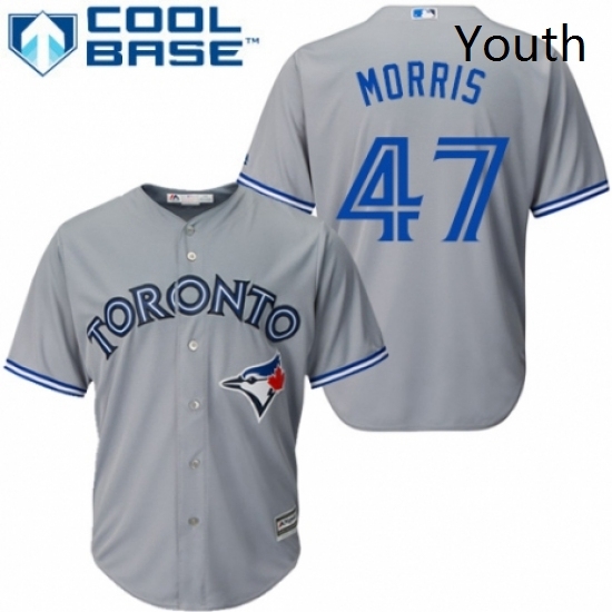 Youth Majestic Toronto Blue Jays 47 Jack Morris Authentic Grey Road MLB Jersey Youth Majestic Toronto Blue Jays 47 Jack Morris Authentic Grey Road MLB Jersey