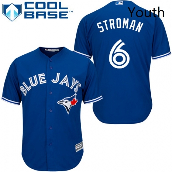 Youth Majestic Toronto Blue Jays 6 Marcus Stroman Replica Blue Alternate MLB Jersey Youth Majestic Toronto Blue Jays 6 Marcus Stroman Replica Blue Alternate MLB Jersey