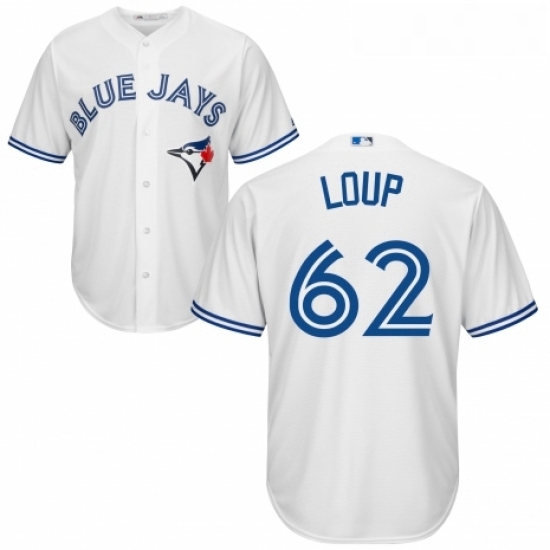 Youth Majestic Toronto Blue Jays 62 Aaron Loup Replica White Home MLB Jersey Youth Majestic Toronto Blue Jays 62 Aaron Loup Replica White Home MLB Jersey