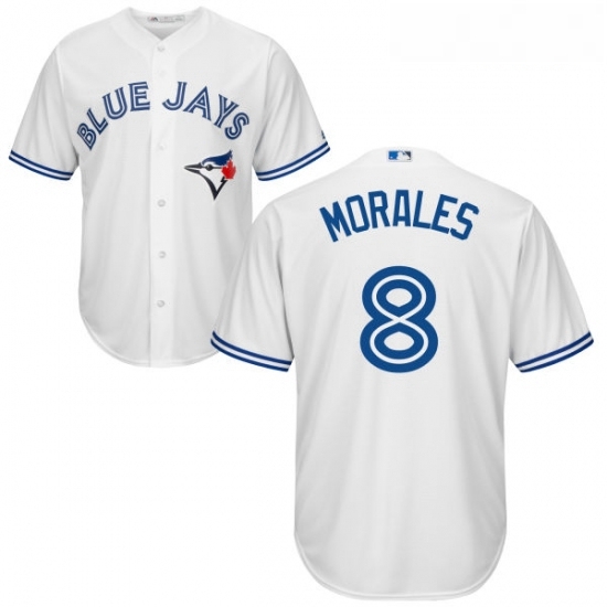Youth Majestic Toronto Blue Jays 8 Kendrys Morales Authentic White Home MLB Jersey Youth Majestic Toronto Blue Jays 8 Kendrys Morales Authentic White Home MLB Jersey