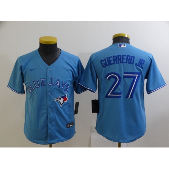 Youth Nike Toronto Blue Jays #27 Vladimir Guerrero Jr. Blue Stitched Baseball Jersey Youth Nike Toronto Blue Jays #27 Vladimir Guerrero Jr. Blue Stitched Baseball Jersey