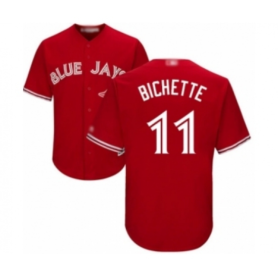 Youth Toronto Blue Jays #11 Bo Bichette Authentic Scarlet Alternate Baseball Player Jersey Youth Toronto Blue Jays #11 Bo Bichette Authentic Scarlet Alternate Baseball Player Jersey