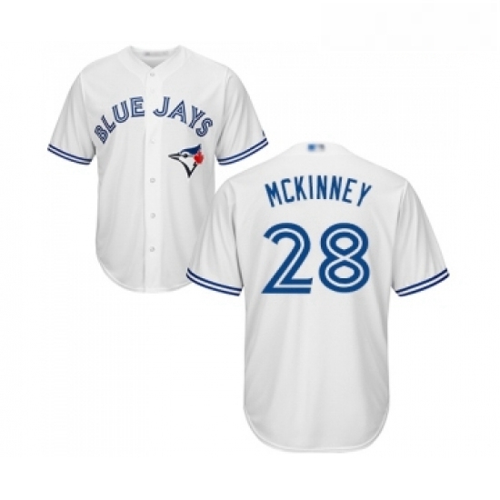 Youth Toronto Blue Jays 28 Billy McKinney Replica White Home Baseball Jersey Youth Toronto Blue Jays 28 Billy McKinney Replica White Home Baseball Jersey