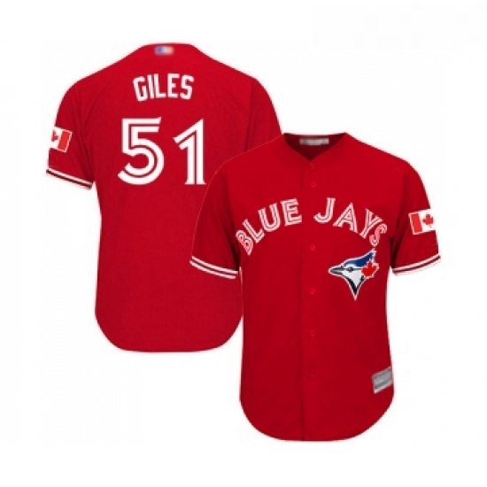 Youth Toronto Blue Jays 51 Ken Giles Replica Scarlet Alternate Baseball Jersey Youth Toronto Blue Jays 51 Ken Giles Replica Scarlet Alternate Baseball Jersey