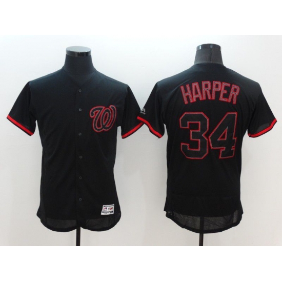 Men Washington Nationals #34 Harper Black Classic Elite 2022 MLB Jersey Men Washington Nationals #34 Harper Black Classic Elite 2022 MLB Jersey