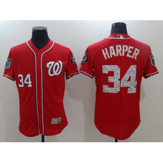 Men Washington Nationals #34 Harper Red Spring Edition Elite 2022 MLB Jersey Men Washington Nationals #34 Harper Red Spring Edition Elite 2022 MLB Jersey