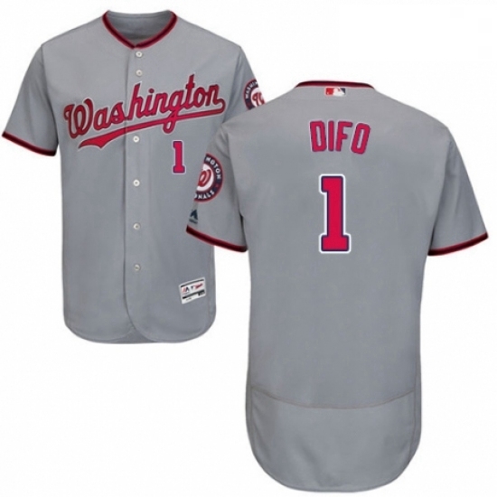 Mens Majestic Washington Nationals 1 Wilmer Difo Grey Road Flex Base Authentic Collection MLB Jersey Mens Majestic Washington Nationals 1 Wilmer Difo Grey Road Flex Base Authentic Collection MLB Jersey