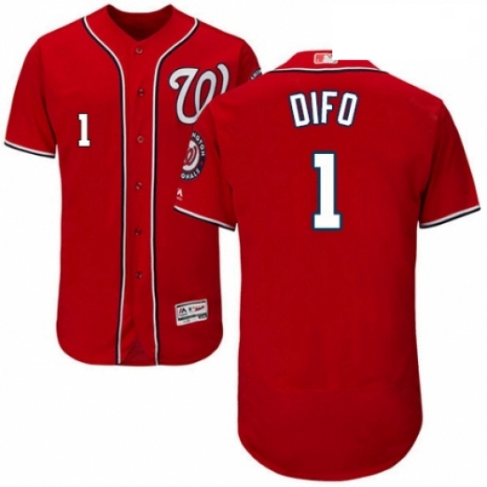 Mens Majestic Washington Nationals 1 Wilmer Difo Red Alternate Flex Base Authentic Collection MLB Jersey Mens Majestic Washington Nationals 1 Wilmer Difo Red Alternate Flex Base Authentic Collection MLB Jersey