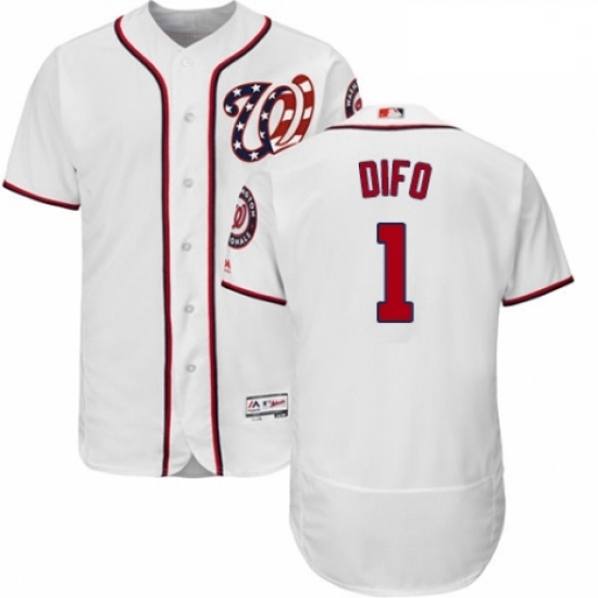 Mens Majestic Washington Nationals 1 Wilmer Difo White Home Flex Base Authentic Collection MLB Jersey Mens Majestic Washington Nationals 1 Wilmer Difo White Home Flex Base Authentic Collection MLB Jersey