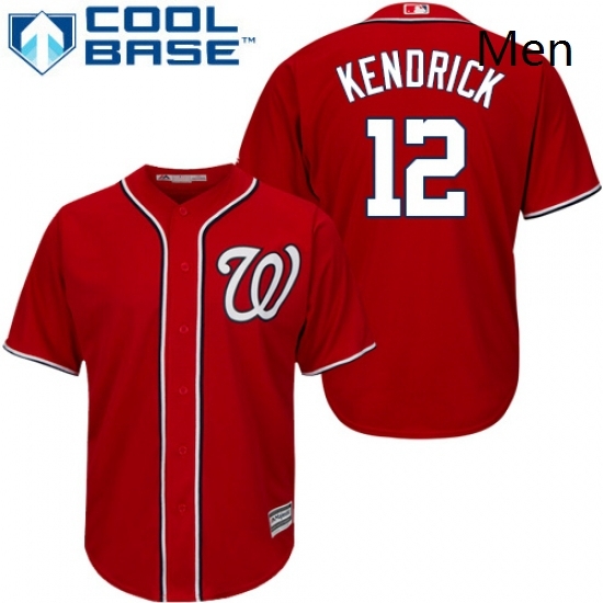 Mens Majestic Washington Nationals 12 Howie Kendrick Replica Red Alternate 1 Cool Base MLB Jersey Mens Majestic Washington Nationals 12 Howie Kendrick Replica Red Alternate 1 Cool Base MLB Jersey