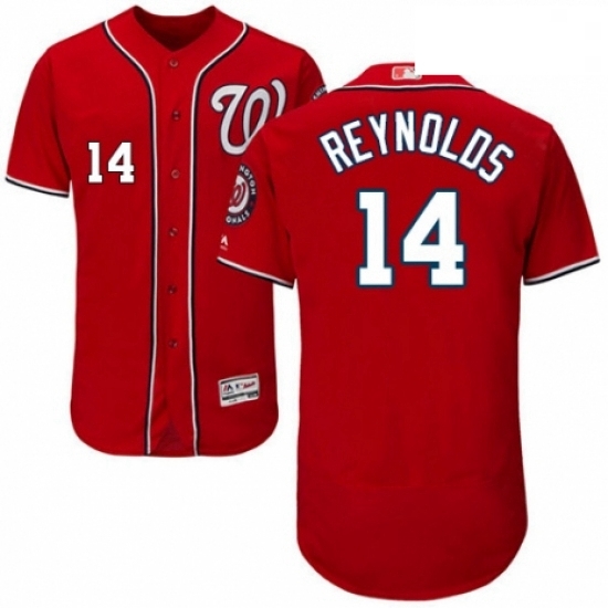 Mens Majestic Washington Nationals 14 Mark Reynolds Red Alternate Flex Base Authentic Collection MLB Jersey Mens Majestic Washington Nationals 14 Mark Reynolds Red Alternate Flex Base Authentic Collection MLB Jersey