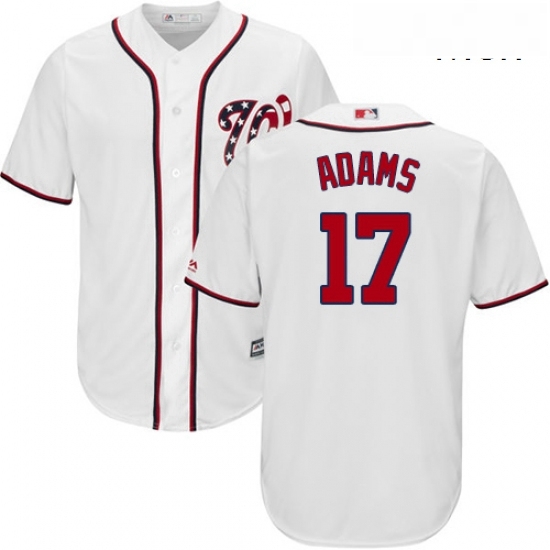 Mens Majestic Washington Nationals 17 Matt Adams Replica White Home Cool Base MLB Jersey Mens Majestic Washington Nationals 17 Matt Adams Replica White Home Cool Base MLB Jersey