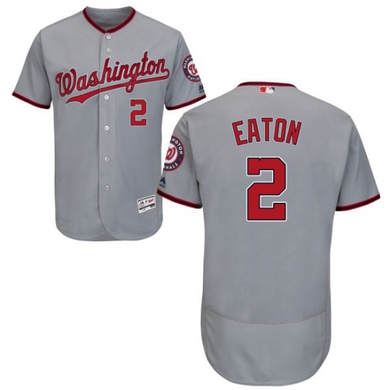 Mens Majestic Washington Nationals 2 Adam Eaton Grey Flexbase Authentic Collection MLB Jersey Mens Majestic Washington Nationals 2 Adam Eaton Grey Flexbase Authentic Collection MLB Jersey