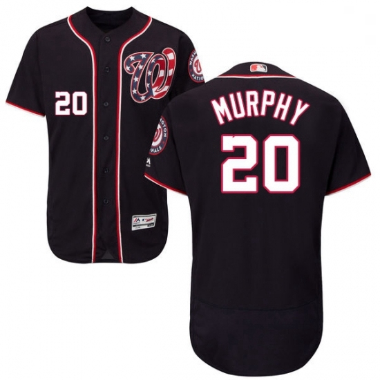 Mens Majestic Washington Nationals 20 Daniel Murphy Navy Blue Alternate Flex Base Authentic Collection MLB Jersey Mens Majestic Washington Nationals 20 Daniel Murphy Navy Blue Alternate Flex Base Authentic Collection MLB Jersey