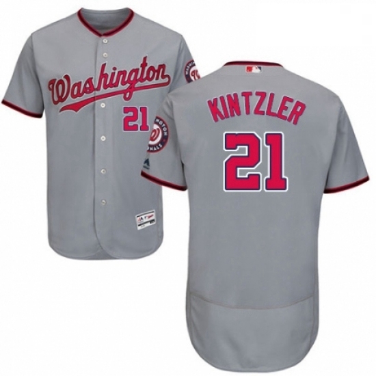 Mens Majestic Washington Nationals 21 Brandon Kintzler Grey Road Flex Base Authentic Collection MLB Jersey Mens Majestic Washington Nationals 21 Brandon Kintzler Grey Road Flex Base Authentic Collection MLB Jersey