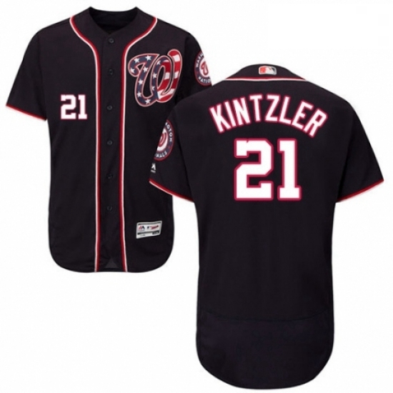 Mens Majestic Washington Nationals 21 Brandon Kintzler Navy Blue Alternate Flex Base Authentic Collection MLB Jersey Mens Majestic Washington Nationals 21 Brandon Kintzler Navy Blue Alternate Flex Base Authentic Collection MLB Jersey