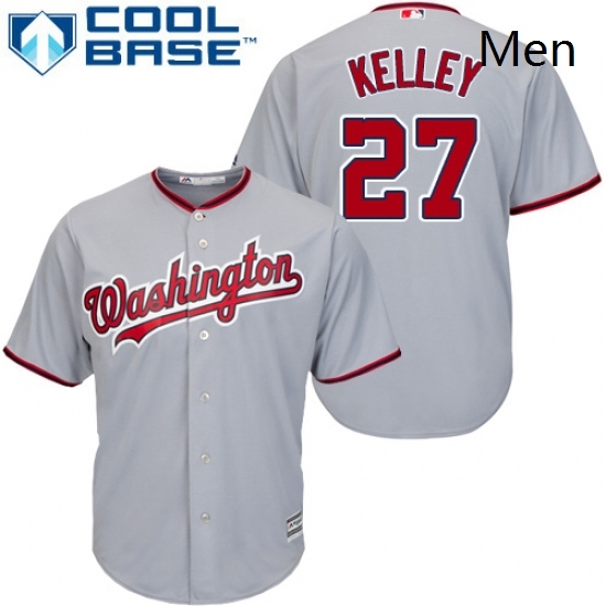 Mens Majestic Washington Nationals 27 Shawn Kelley Replica Grey Road Cool Base MLB Jersey Mens Majestic Washington Nationals 27 Shawn Kelley Replica Grey Road Cool Base MLB Jersey