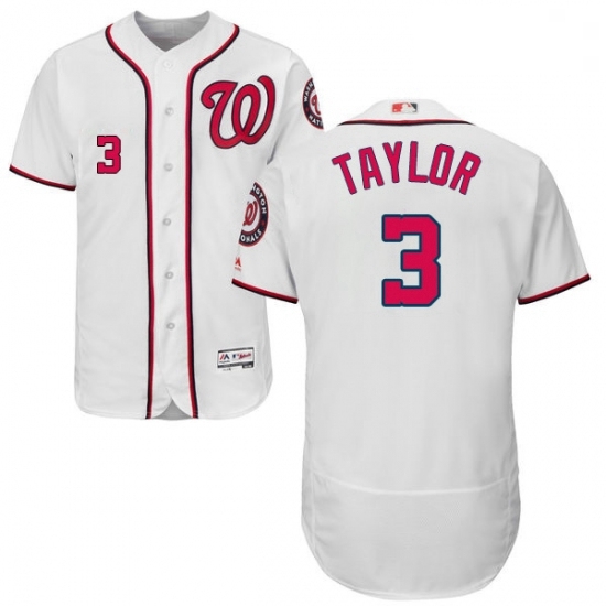 Mens Majestic Washington Nationals 3 Michael Taylor White Home Flex Base Authentic Collection MLB Jersey Mens Majestic Washington Nationals 3 Michael Taylor White Home Flex Base Authentic Collection MLB Jersey