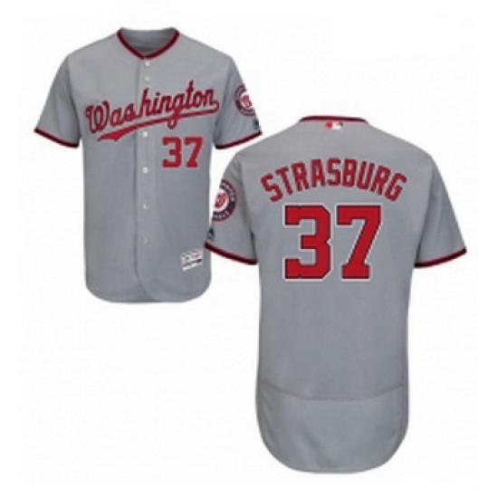 Mens Majestic Washington Nationals 37 Stephen Strasburg Grey Road Flex Base Authentic Collection MLB Jersey Mens Majestic Washington Nationals 37 Stephen Strasburg Grey Road Flex Base Authentic Collection MLB Jersey
