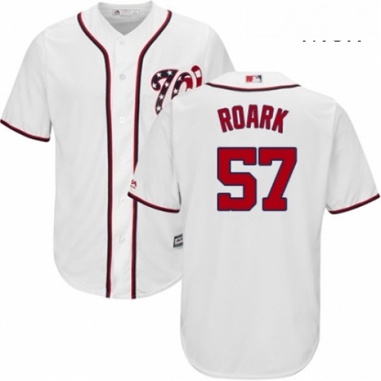 Mens Majestic Washington Nationals 57 Tanner Roark Replica White Home Cool Base MLB Jersey Mens Majestic Washington Nationals 57 Tanner Roark Replica White Home Cool Base MLB Jersey