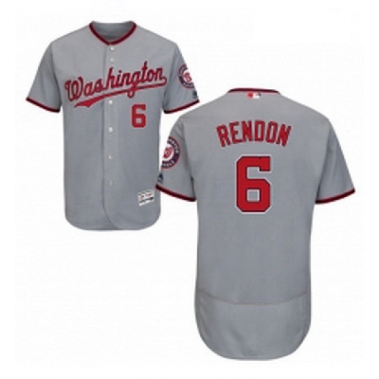 Mens Majestic Washington Nationals 6 Anthony Rendon Grey Road Flex Base Authentic Collection MLB Jersey Mens Majestic Washington Nationals 6 Anthony Rendon Grey Road Flex Base Authentic Collection MLB Jersey