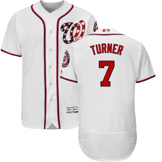 Mens Majestic Washington Nationals 7 Trea Turner White Flexbase Authentic Collection MLB Jersey Mens Majestic Washington Nationals 7 Trea Turner White Flexbase Authentic Collection MLB Jersey