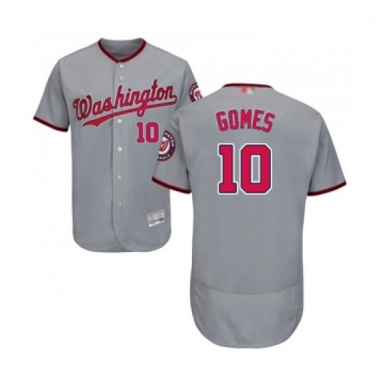 Mens Washington Nationals 10 Yan Gomes Grey Road Flex Base Authentic Collection Baseball Jersey Mens Washington Nationals 10 Yan Gomes Grey Road Flex Base Authentic Collection Baseball Jersey
