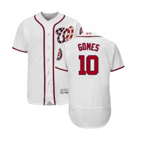 Mens Washington Nationals 10 Yan Gomes White Home Flex Base Authentic Collection Baseball Jersey Mens Washington Nationals 10 Yan Gomes White Home Flex Base Authentic Collection Baseball Jersey