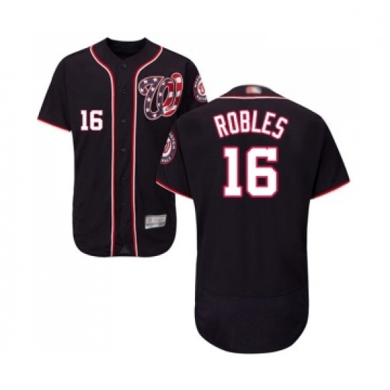 Mens Washington Nationals 16 Victor Robles Navy Blue Alternate Flex Base Authentic Collection MLB Jersey Mens Washington Nationals 16 Victor Robles Navy Blue Alternate Flex Base Authentic Collection MLB Jersey