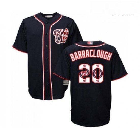 Mens Washington Nationals 20 Kyle Barraclough Authentic Navy Blue Team Logo Fashion Cool Base Baseball Jersey Mens Washington Nationals 20 Kyle Barraclough Authentic Navy Blue Team Logo Fashion Cool Base Baseball Jersey