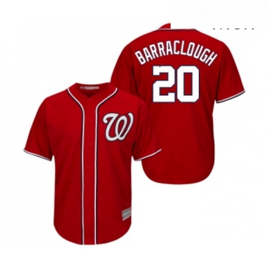 Mens Washington Nationals 20 Kyle Barraclough Replica Red Alternate 1 Cool Base Baseball Jersey Mens Washington Nationals 20 Kyle Barraclough Replica Red Alternate 1 Cool Base Baseball Jersey