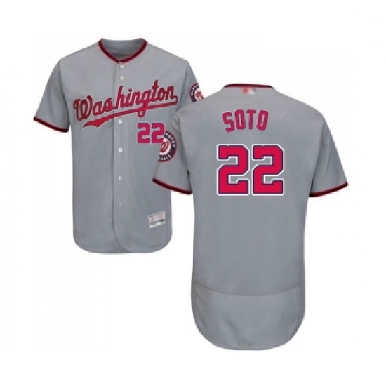 Mens Washington Nationals 22 Juan Soto Grey Road Flex Base Authentic Collection Baseball Jersey Mens Washington Nationals 22 Juan Soto Grey Road Flex Base Authentic Collection Baseball Jersey