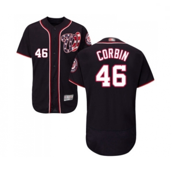 Mens Washington Nationals 46 Patrick Corbin Navy Blue Alternate Flex Base Authentic Collection MLB JerseyBaseb Mens Washington Nationals 46 Patrick Corbin Navy Blue Alternate Flex Base Authentic Collection MLB JerseyBaseb