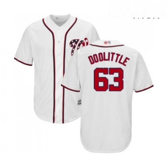 Mens Washington Nationals 63 Sean Doolittle Replica White Home Cool Base Baseball Jersey Mens Washington Nationals 63 Sean Doolittle Replica White Home Cool Base Baseball Jersey