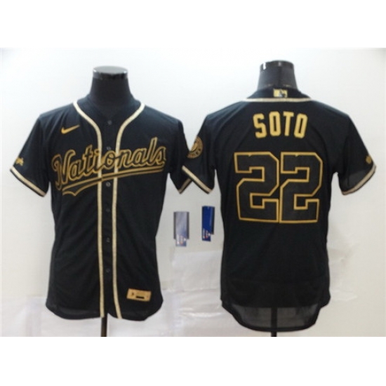 Nationals 22 Juan Soto Black Gold 2020 Nike Flexbase Jersey Nationals 22 Juan Soto Black Gold 2020 Nike Flexbase Jersey