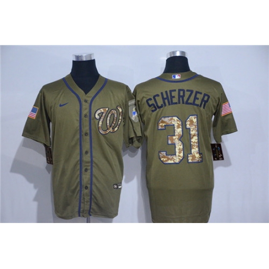 Nationals 31 Max Scherzer Olive 2020 Nike Cool Base Jersey Nationals 31 Max Scherzer Olive 2020 Nike Cool Base Jersey