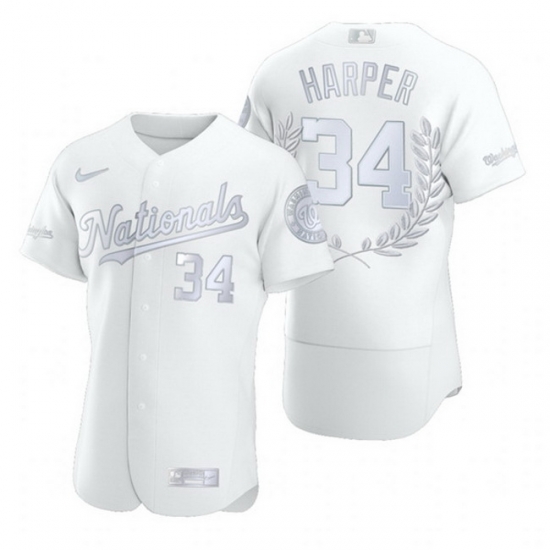 Nationals 34 Bryce Harper White Nike Flexbase Fashion Jersey Nationals 34 Bryce Harper White Nike Flexbase Fashion Jersey
