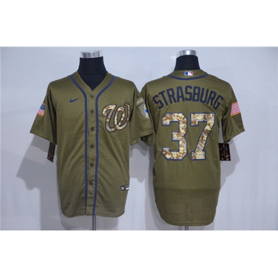 Nationals 37 Stephen Strasburg Olive 2020 Nike Cool Base Jersey Nationals 37 Stephen Strasburg Olive 2020 Nike Cool Base Jersey