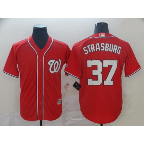 Nationals 37 Stephen Strasburg Red Cool Base Jersey Nationals 37 Stephen Strasburg Red Cool Base Jersey