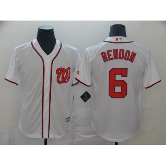 Nationals 6 Anthony Rendon White Cool Base Jersey Nationals 6 Anthony Rendon White Cool Base Jersey