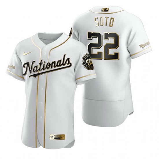 Washington Nationals 22 Juan Soto White Nike Mens Authentic Golden Edition MLB Jersey Washington Nationals 22 Juan Soto White Nike Mens Authentic Golden Edition MLB Jersey