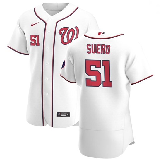 Washington Nationals 51 Wander Suero Men Nike White Home 2020 Authentic Player MLB Jersey Washington Nationals 51 Wander Suero Men Nike White Home 2020 Authentic Player MLB Jersey