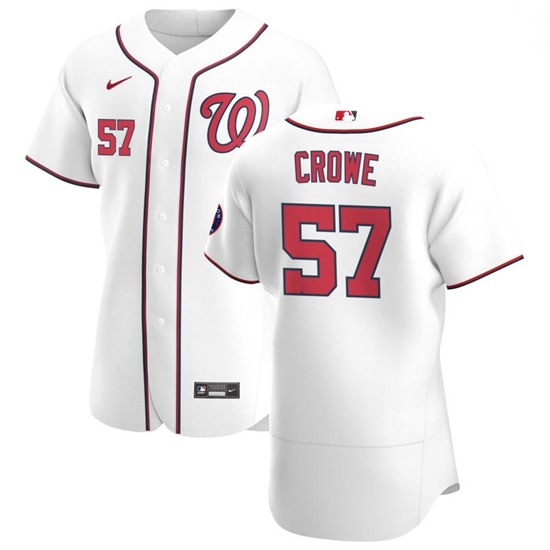 Washington Nationals 57 Wil Crowe Men Nike White Home 2020 Authentic Player MLB Jersey Washington Nationals 57 Wil Crowe Men Nike White Home 2020 Authentic Player MLB Jersey