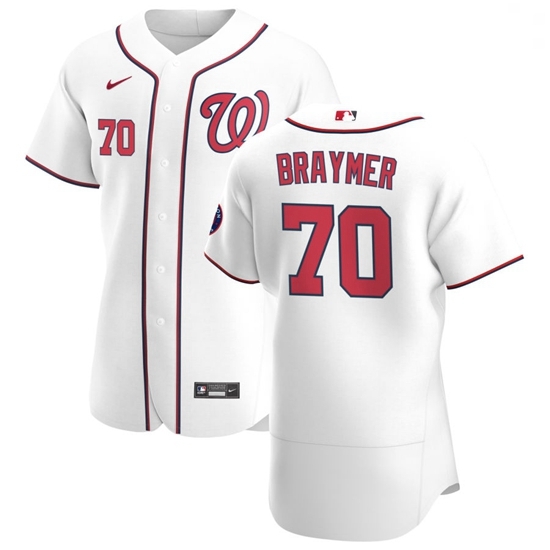 Washington Nationals 70 Ben Braymer Men Nike White Home 2020 Authentic Player MLB Jersey Washington Nationals 70 Ben Braymer Men Nike White Home 2020 Authentic Player MLB Jersey