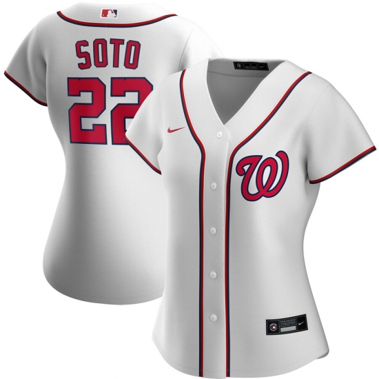 Washington Nationals 22 Juan Soto Nike Women Home 2020 MLB Player Jersey White Washington Nationals 22 Juan Soto Nike Women Home 2020 MLB Player Jersey White