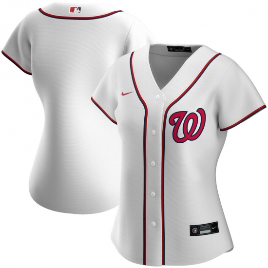 Washington Nationals Nike Women Home 2020 MLB Team Jersey White Washington Nationals Nike Women Home 2020 MLB Team Jersey White