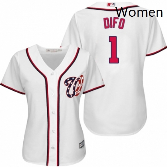 Womens Majestic Washington Nationals 1 Wilmer Difo Authentic White Home Cool Base MLB Jersey Womens Majestic Washington Nationals 1 Wilmer Difo Authentic White Home Cool Base MLB Jersey